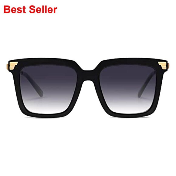 Retro Oversized Square Sunglasses UV400 Protection Trendy Vintage Shades main image 5